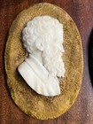 Rare -4 Antique 19thc Antonio Frilli Marble Cameos On Velvet Plaques  Grand Tour