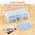 Lifewit Photo Storage Box 4x6 Photo Case  18 Inner Photo Keeper  Multicolor