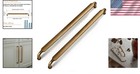 Set Of 2 Antiques Brass 10-inch Cabinet Pulls - Elegant Zinc Alloy Handles