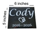 Grave Marker Headstone Garden Pet Memorial Burial Stone Granite Custom Plaque A2