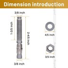 30piece Concrete Anchors 3 8x3in Wedge Anchor Bolts With Nuts Washers Galvanized