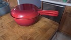 Le Creuset Multi Duo  22 Saucepan Pot   Skillet Pan Lid Cast Iron Euc Cerise Red