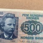 Rare Norway 500 Kroner Banknote 1994 P44 Edvard Grieg Currency Norwegian Note