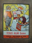 Vintage Texas Longhorns Football Poster  Framed  texas Vs Texas A   M  1954