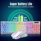 Wireless Gaming Keyboard   Mouse  Rgb Rechargeable Pudding Keycaps Anti-ghosting