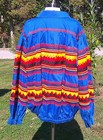 Vintage Native American Seminole Ribbon Patchwork Jacket Mens L  Xl Great Colors