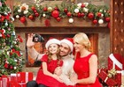 Cylyh 7x5ft Christmas Photography Backdrop Christmas Fireplace Theme Backdrop   