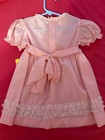 Vintage 80s Frilly Pink Babydoll Dress Toddler Girls 3t Party Bows Lace Floral