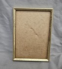 Vintage Small Picture Photo Frame Brass Gold Tone Textured 5  X 3 5  Stands