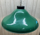 Vintage Green 24  Metal Shade Industrial Gas Station Barn Hanging Light Rewired