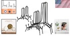 Sturdy Black Iron Plate Holder Display Stands - 6 Pack With Adjustable Features