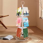 12 Pocket White Retail Display Rotating Holder 3 Tier Greeting Card Rack Spins