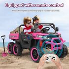 Pink 24v Kids Ride On Toy 2 Seater Electric Truck Power Wheels Car With Remote