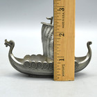 Norge Viking Ship Figurine Vintage Tpb Tinn Handstopt Hand Cast Pewter Norway