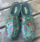 Groundwork Women   s 9 Garden Yard Farm Clogs Slip-on Flowers Waterproof Shoes