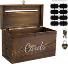 Wood Wedding Card Box  Rustic Wedding Money Case With Lock  Envelope Holder Card