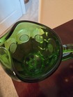 Fostoria Coin Glass Pitcher  Emerald Green 