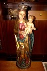 Antique 18 19th 40 5  Hand Carved Wood Virgin Mary Our Lady Jesus Statue Figure