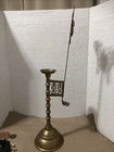 Antique 19th Century Brass Pivoting Candle Stick Holder Butterfly Design 26   