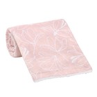Lambs   Ivy Petals Pink white Floral Fleece Faux Shearling Soft Baby Blanket