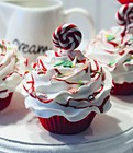 Dezicakes Fake Candyland Christmas Cupcake  Artificial Food Fake Cupcake
