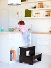 Wooden Two Step Stool - Heavy Duty Two Step Stool For Adults And Children  