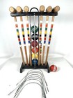 Vtg Usa Made Forster Croquet Set 6 Player With 7 Balls Mallets   Wicketts
