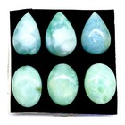 6 Pcs Natural Larimar 22-24mm Mix Loose Cabochon Untreated Gemstone Lot