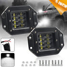 2x 5  300w Flush Mount Led Lights Pods Backup Reverse Rear Bumper Off Road 4wd