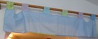 Kids Line Window Valance Top Loops 57  W X 15  L Pastel Blue Lime Lavender Aqua