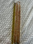 Vintage Mcm Lucite Taper Candles Clear     Rose Gold Copper Flecks     Pair