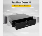 New 3u Drawer Rack Mount Dj 19 Rack Case Equipment Deep Drawer 3space Lockable