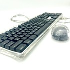 Vintage Apple Pro Keyboard M7803 Pro Mouse M5769 Usb Black Clear Mac Set Tested
