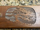 Vintage Lasercraft Wooden Walnut Cyprus Tree 1980s Desktop Dual Pen Holder Rare