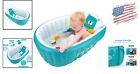 Portable Inflatable Baby Bathtub - Safe Cushioned Seat For 0-5 Years - Blue