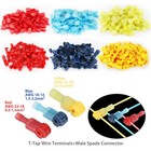 240 60psc T-taps Wire Terminal Connectors Insulated Quick Splice Combo Kit