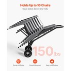 Folding Chair Rack Cart For 10 Chairs Of 150 Lbs Push-style Chair Dolly