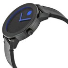 Movado Bold Quartz Black Dial Black Leather Men s Watch 3600307