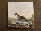 3 Antique Minton Hollins Tile Works Stoke On Trent Hand Painted Birds