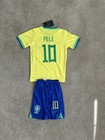 Brazil Pele  10 Kids Youth Small Soccer Jersey With Shorts  Brand New W-tags