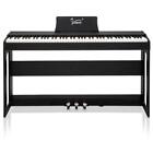 Glarry 88 Key Full Size Electric Piano Weighted Hammer Keyboard W  Stand Midi