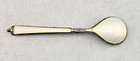 Antique Danish White Enamel Sterling Silver Salt Cellar Spoon 2 25 