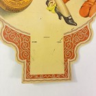 Vintage Diabolo Boot Polish Advertising Cardboard Sign Art Deco Lady   Shoeshine