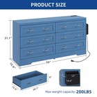 60 Inch Large 6 Drawers Storage Dresser Tv Stand For 65in Tvs Chest Of Drawers