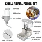Automatic Pet Food Water Dispenser  Auto Pet Feeder Water Bottle Set For Crat   