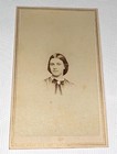 Rare Antique American Civil War Era Beautiful Woman  Bow   Brooch Cdv Photo  Vt 