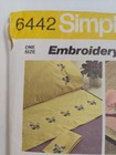 Embroidery Transfer Simplicity 6442 Floral Flower Craft Iron On Pattern Linens