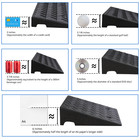 2pcs 3 1 8   Rise Heavy Duty Rubber Driveway Curb Ramp For Wheelchair   Car