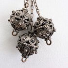 Vintage 935 Silver Filigree Dangle Bar Brooch Pin Made In Palestine C  1930s
