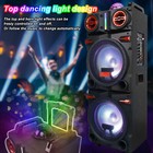 Dual 10  Subwoofer Bluetooth Speaker 9000w Rechargable Party W led Fm Karaok Dj